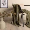 Jeté de canapé en polyester chenille Ally 170 x 130 cm (Vert)