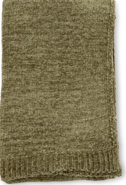 Jeté de canapé en polyester chenille Ally 170 x 130 cm (Vert)