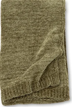 Jeté de canapé en polyester chenille Ally 170 x 130 cm (Vert)
