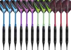 Jeu de 12 fléchettes professionnelles à pointe plastique 19 gr Cupra