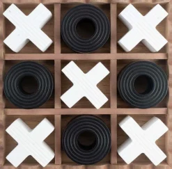 Jeu de morpion en MDF Tic Tac (Noir)