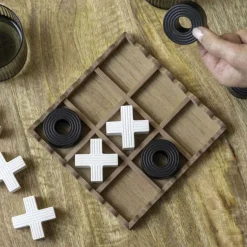 Jeu de morpion en MDF Tic Tac (Noir)