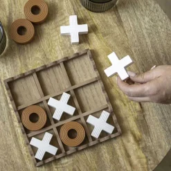 Jeu de morpion en MDF Tic Tac (Orange)