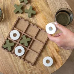 Jeu de morpion en MDF Tic Tac (Vert)