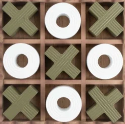 Jeu de morpion en MDF Tic Tac (Vert)