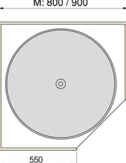Jeu de plateaux circulaires pour meuble de cuisine Shelvo (Gris)
