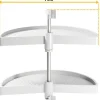 Jeu de plateaux tournants demi-lune blanc Shelvo (Plateaux de 75 cm)