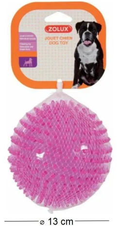 Jouet pour chien balle avec picots Pop 13 cm (Framboise)
