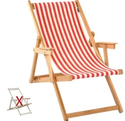 Kit tissu en coton pour chilienne Lona (Rouge et naturel)