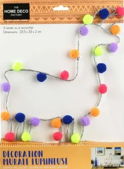 Lama avec pompons lumineux 33 cm