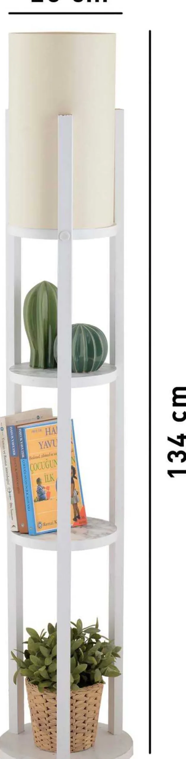 Lampadaire Circle Nora (Blanc)