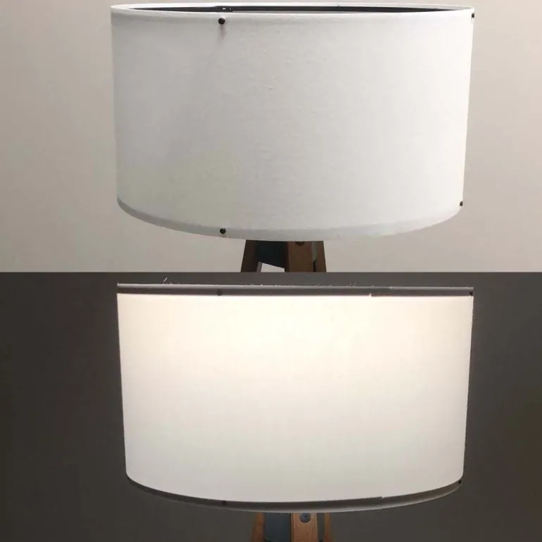 Lampadaire en MDF et PVC Floor (Chêne et blanc)