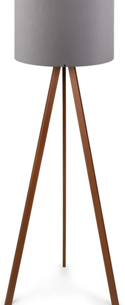 Lampadaire en MDF et PVC Floor (Gris et marron)