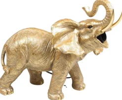 Lampe animal doré en résine (Elephant)