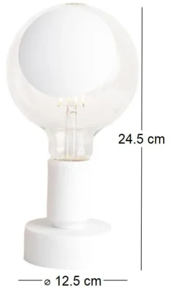 Lampe design à poser en silicone Tavolotto (Blanc)