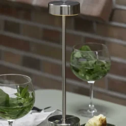 Lampe de table en métal Ganard led (Argent)