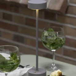 Lampe de table en métal Ganard led (Gris)