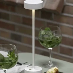 Lampe de table en métal Ganard led (Blanc)