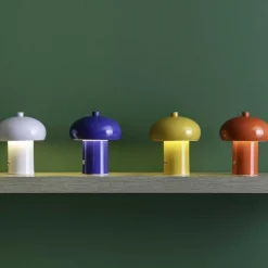 Lampe de table en métal Retro Seta (Orange)