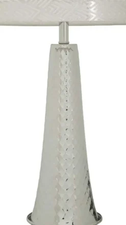 Lampe de table en métal Tower 30 x 54 cm (Argent)