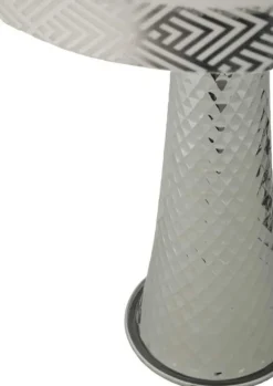 Lampe de table en métal Tower 30 x 54 cm (Argent)