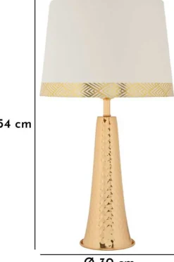 Lampe de table en métal Tower 30 x 54 cm (Doré)