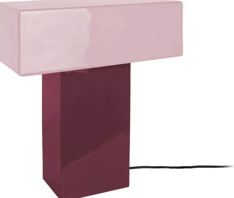 Lampe de table Grato Recto (Mauve foncé et lavande)