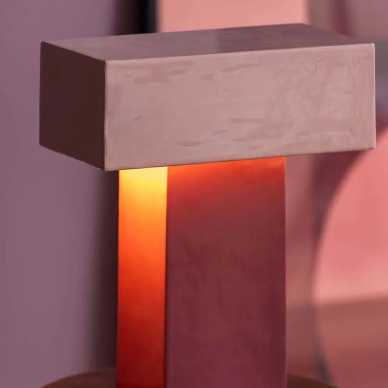 Lampe de table Grato Recto (Mauve foncé et lavande)