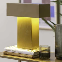 Lampe de table Grato Recto (Ocre et jaune pâle)