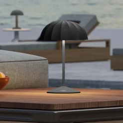 Lampe de table LED 24 cm Ombrellino (Noir)