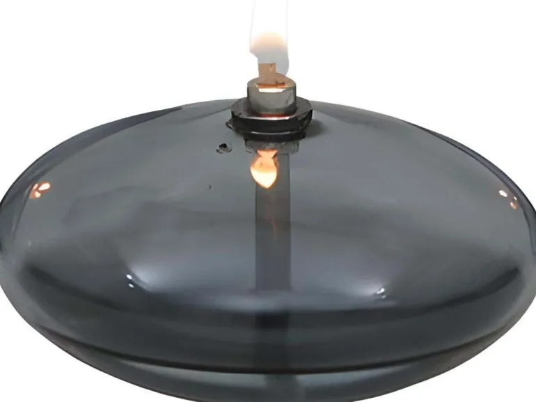 Lampe à huile en verre Ellipse (9 x 18 cm)