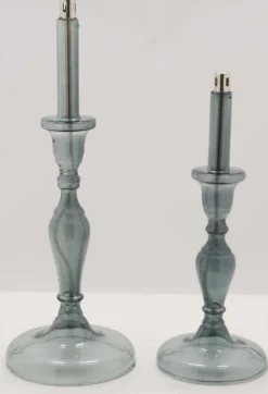 Lampe à huile en verre smoké Candle (14 x 38.5 cm)