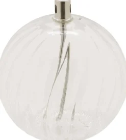 Lampe à huile en verre strié Sphere (13 x 14 cm)