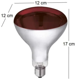 Lampe à infrarouge en verre trempé (150 W)