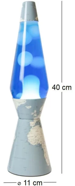 Lampe à poser avec carte du monde Lave