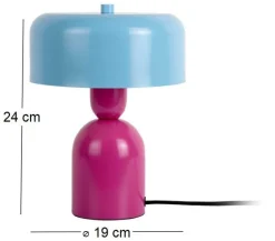 Lampe à poser Double Funky (Rose, Bleu)