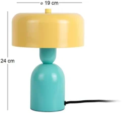Lampe à poser Double Funky (Turquoise, Jaune)