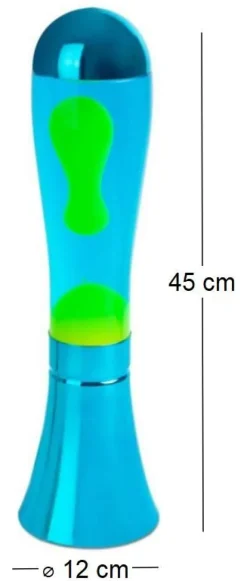 Lampe à poser en aluminium et verre Magma (Bleu)