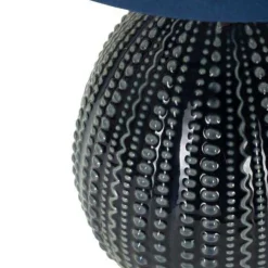 Lampe à poser en céramique et métal Flavi 15 x 30.5 cm (Bleu)