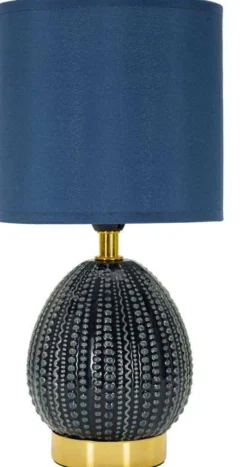 Lampe à poser en céramique et métal Flavi 15 x 30.5 cm (Bleu)