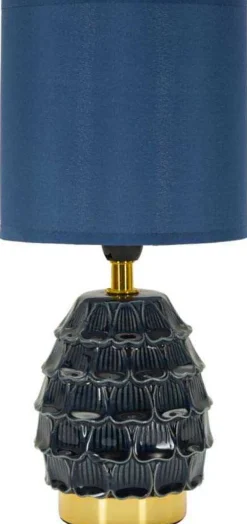 Lampe à poser en céramique et métal Pigny 15 x 30.5 cm (Bleu)