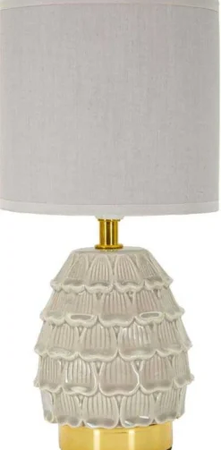 Lampe à poser en céramique et métal Pigny 15 x 30.5 cm (Crème)