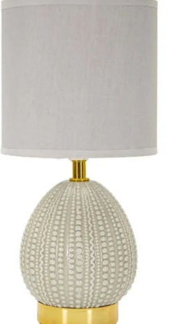 Lampe à poser en céramique et métal Flavi 15 x 30.5 cm (Gris)