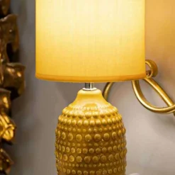 Lampe à poser en céramique Points 15 x 30.5 cm (Moutarde)
