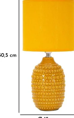 Lampe à poser en céramique Points 15 x 30.5 cm (Moutarde)