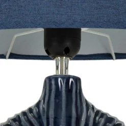 Lampe à poser en céramique Seta 28.5 x 15 x 43 cm (Bleu)