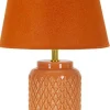 Lampe à poser en céramique Square 28 x 44 cm (Orange)