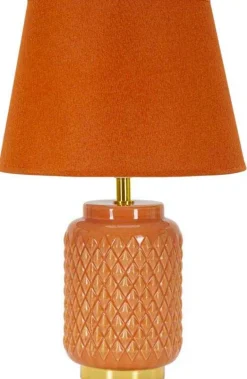 Lampe à poser en céramique Square 28 x 44 cm (Orange)