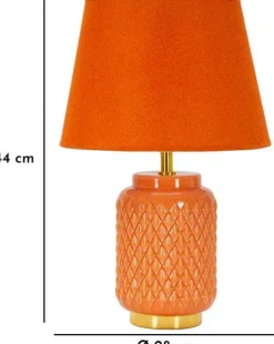 Lampe à poser en céramique Square 28 x 44 cm (Orange)