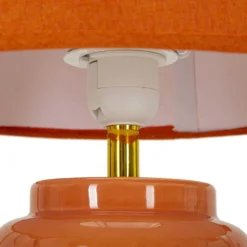 Lampe à poser en céramique Square 28 x 44 cm (Orange)